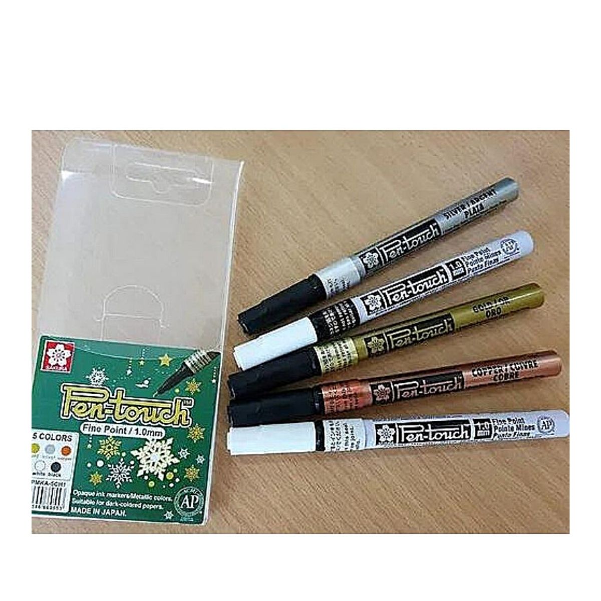 Foto 4 pulgar | Plumones Permanentes Sakura Pen Touch 5 Colores