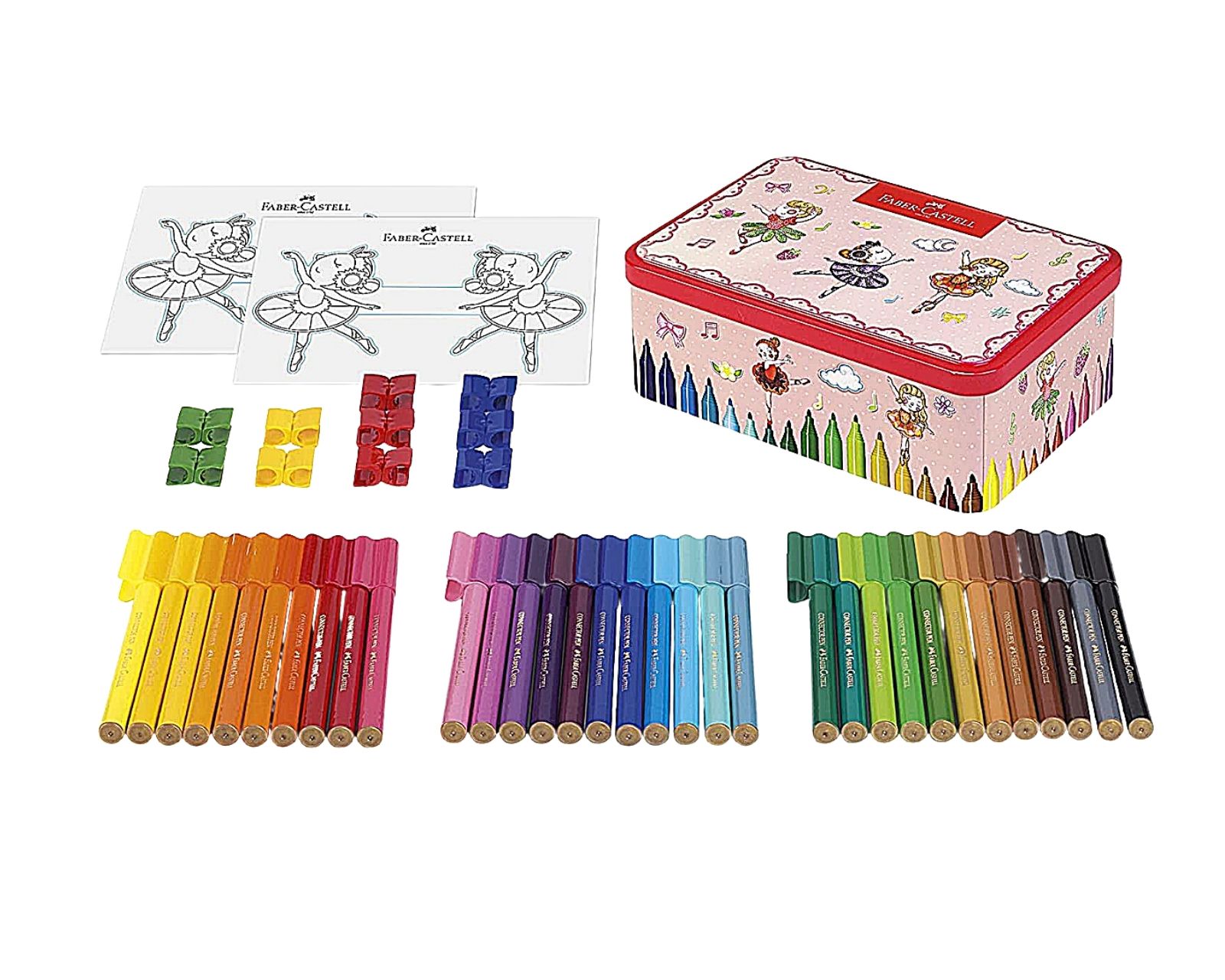 Estuche de Bailarina con 25 Marcadores Faber Castell Connector Pen $2,563