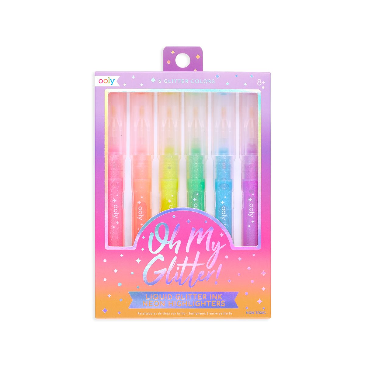Foto 2 pulgar | Marcadores Ooly Neon Oh My Glitter de 6 pz