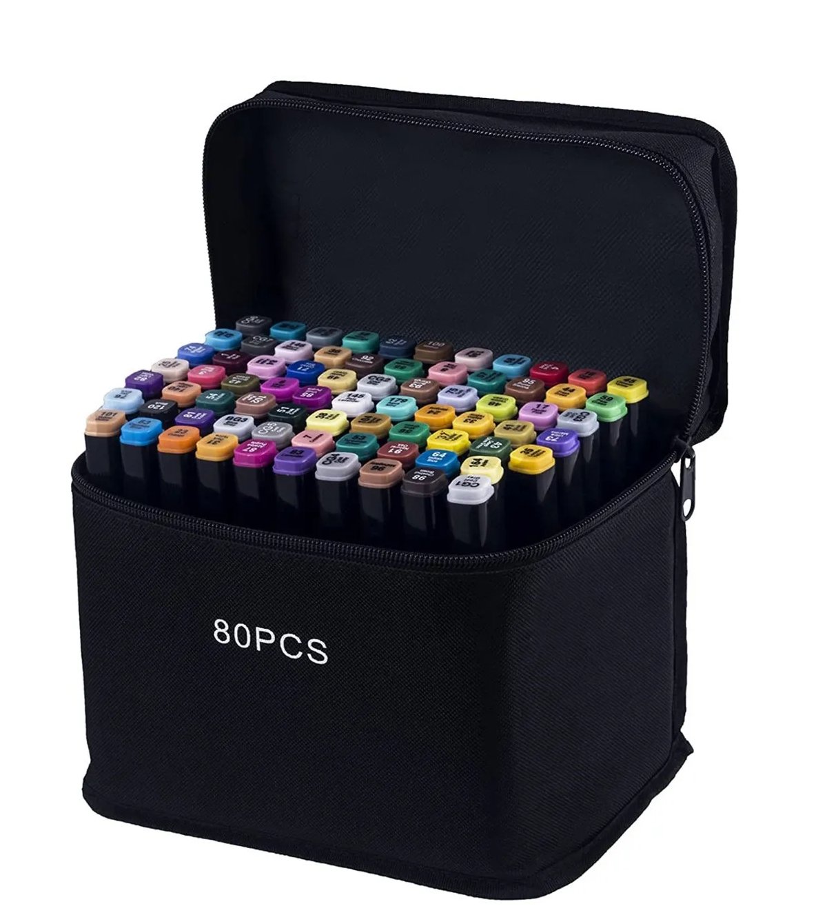 Marcadores Doble Punta Plumones Malubero Multicolor 80 Piezas