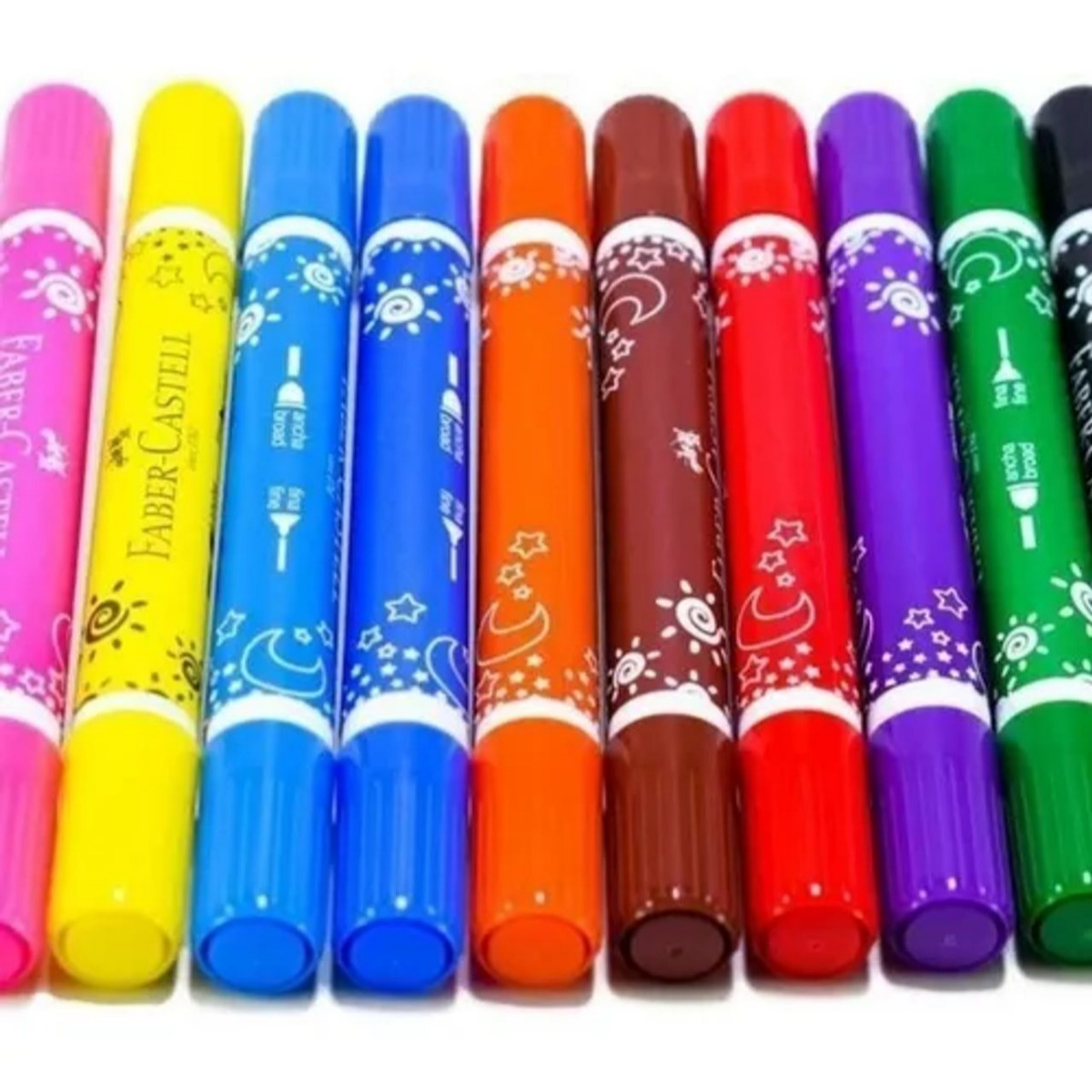 Foto 3 | 10 Plumones Faber Castell Doble Punta Gruesos