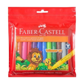 Foto 2 | 12 Plumones Faber Castell Gruesos Winner