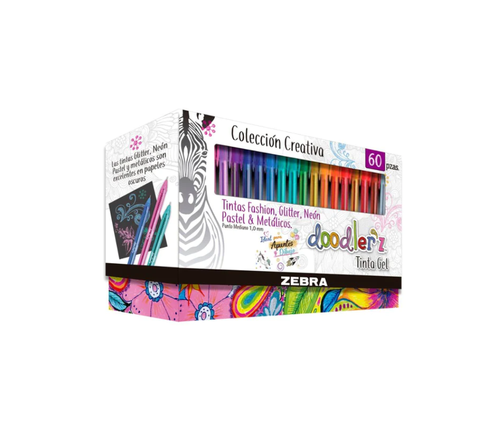 Foto 2 pulgar | Plumas De Gel Doodler'z Mega Set Bold Point 1.0 Mm Varios Colores 60 Unidades