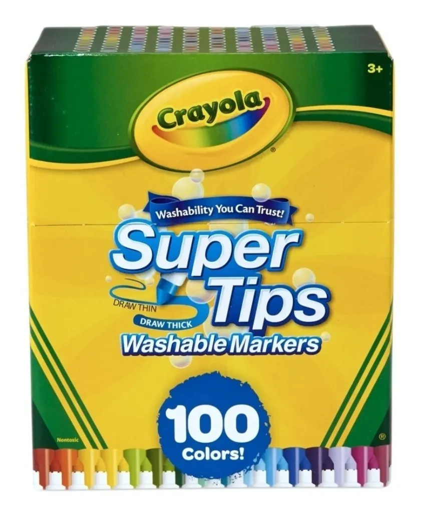 Marcadores Crayola Super Tips Multicolor 100 Piezas