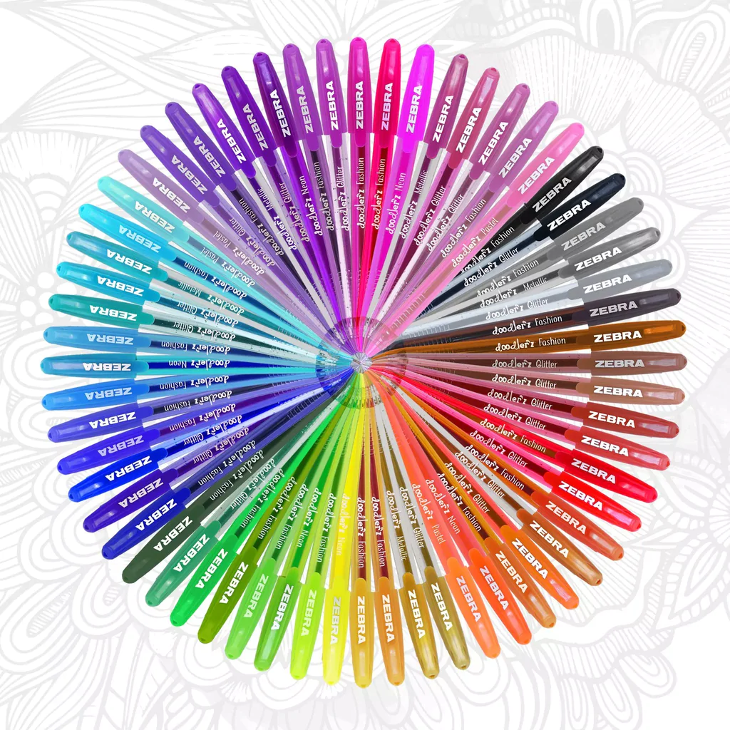 Foto 4 pulgar | Bolígrafos Zebra Pen De Gel Doodler'z Estuche 10 Piezas Glitter
