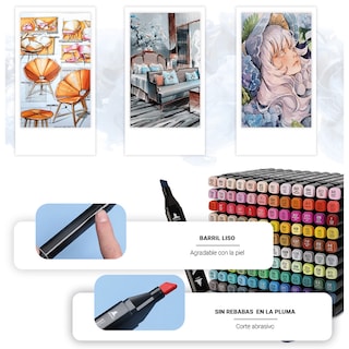 Foto 4 | Marcadores Doble Punta Shendy Vendy Plumones Punta Pincel Touch 60 Colores