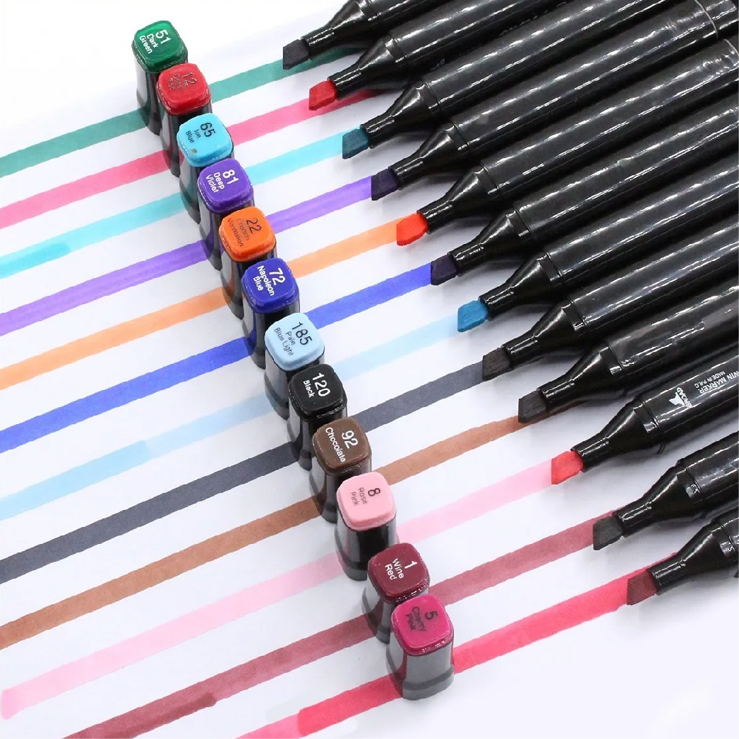 Foto 4 pulgar | Plumones Doble Punta HAPPY LIFE 80 Colores Marcadores Profesionales Gama Arcoiris