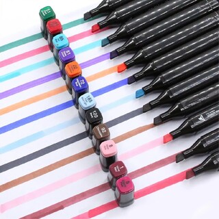 Foto 3 | Plumones Doble Punta HAPPY LIFE 80 Colores Marcadores Profesionales Gama Arcoiris