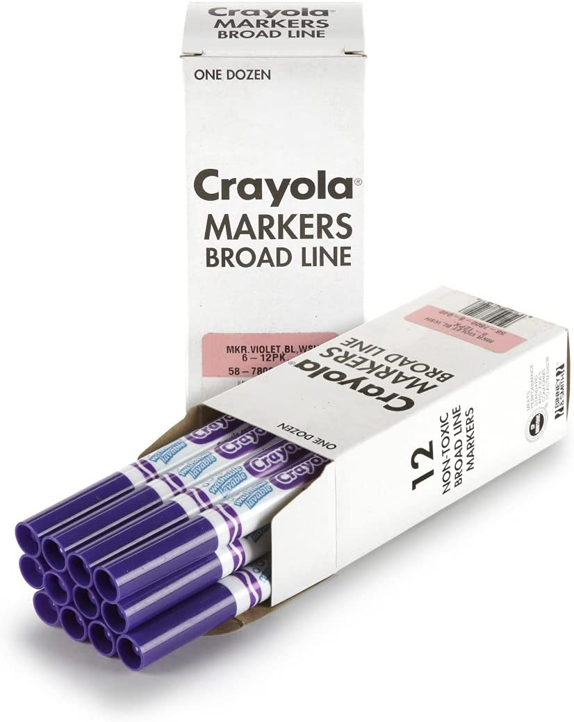 Venta Internacional- Marcadores Crayola Lavables 12 Piezas color Púrpura