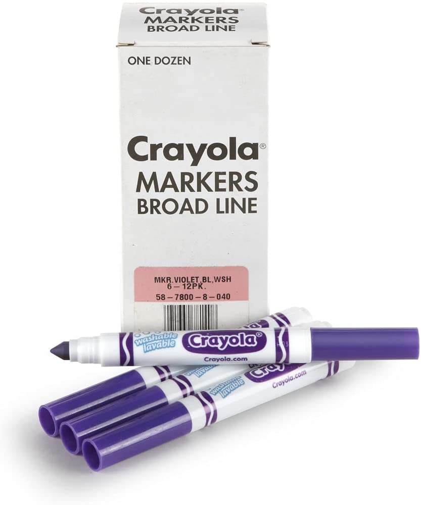 Foto 3 | Venta Internacional- Marcadores Crayola Lavables 12 Piezas color Púrpura