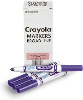 Foto 3 | Venta Internacional- Marcadores Crayola Lavables 12 Piezas color Púrpura