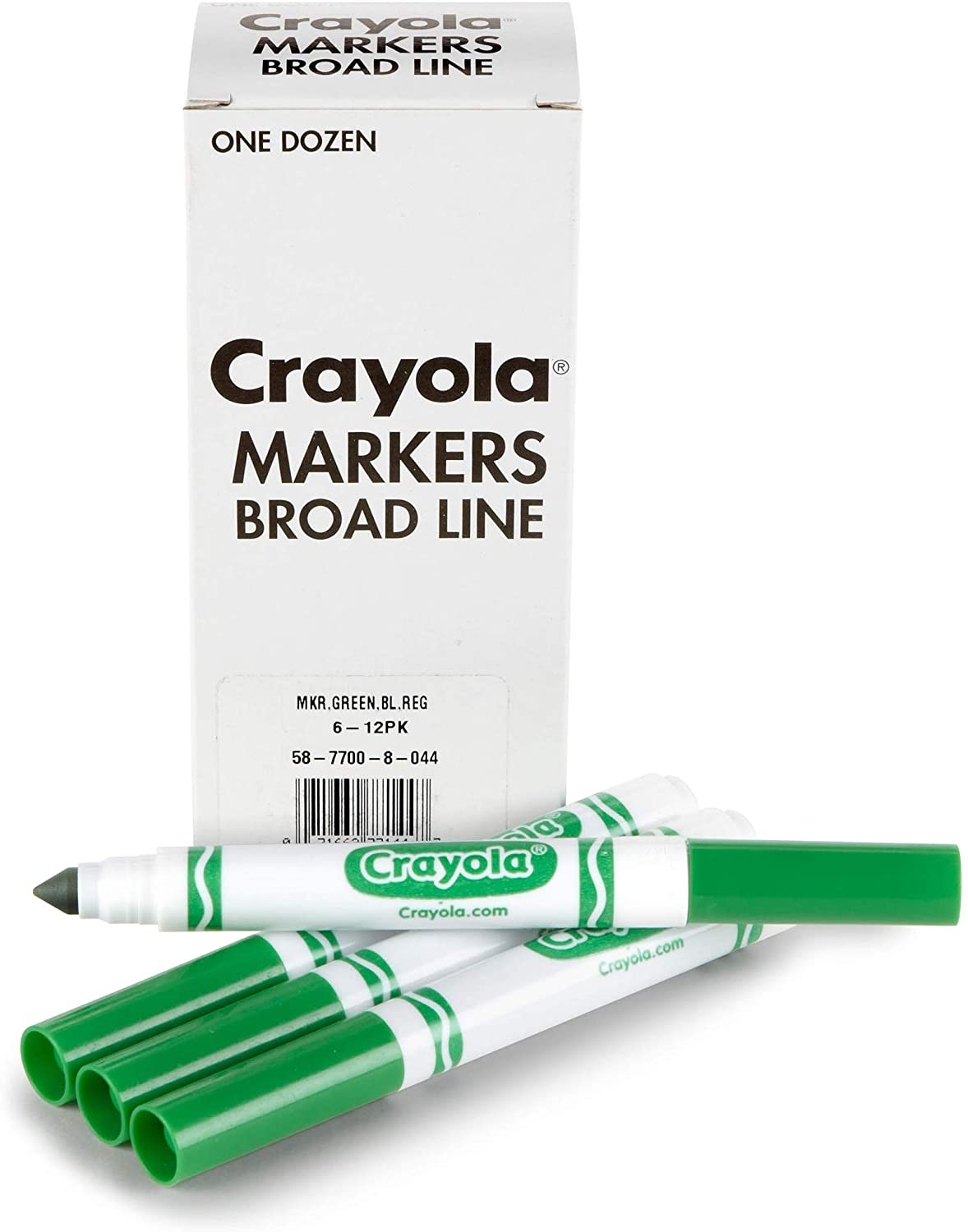 Venta Internacional- Marcadores Crayola de Línea Ancha color Verde 12 Piezas