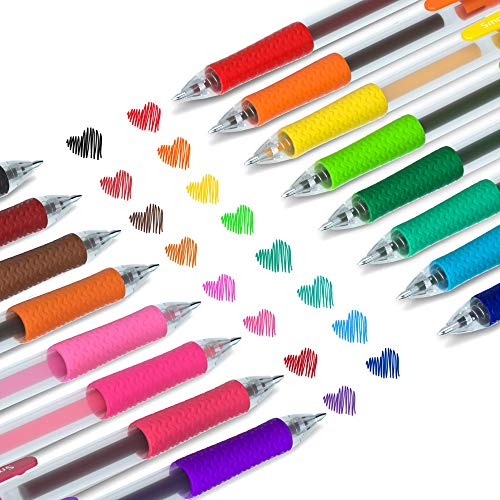 Foto 3 | Venta Internacional- Set de Bolígrafos de Gel 16 Colores Punto Medio Plumas Retráctiles con Agarre Cómodo