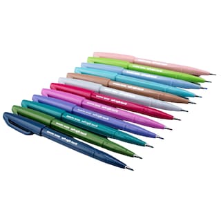 Foto 2 | Plumas Brushup Pentel Tonos Pastel 12 Piezas