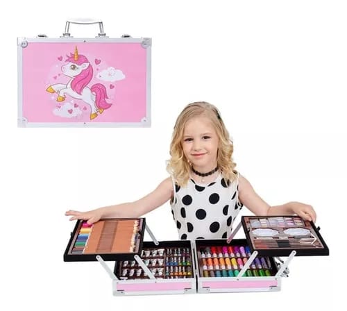 Foto 5 pulgar | Kit De Dibujo Y Arte Con 145 Piezas Color Rosa