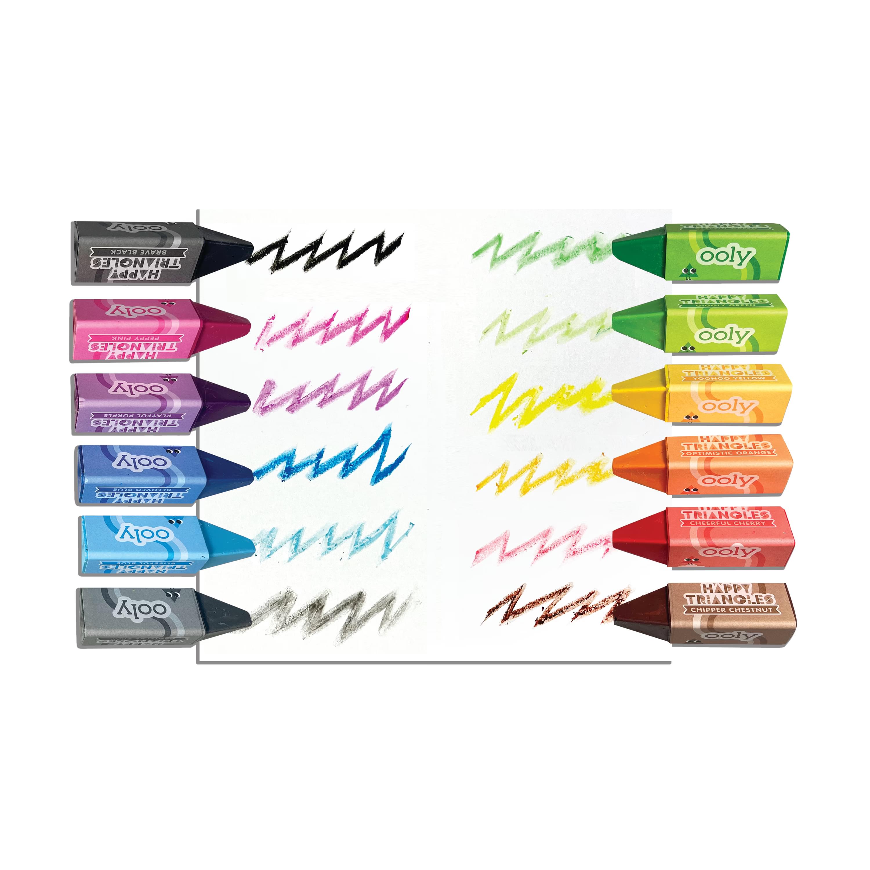 Foto 3 | Crayones Jumbo Ooly Happy Triangles Juego de 12 Piezas