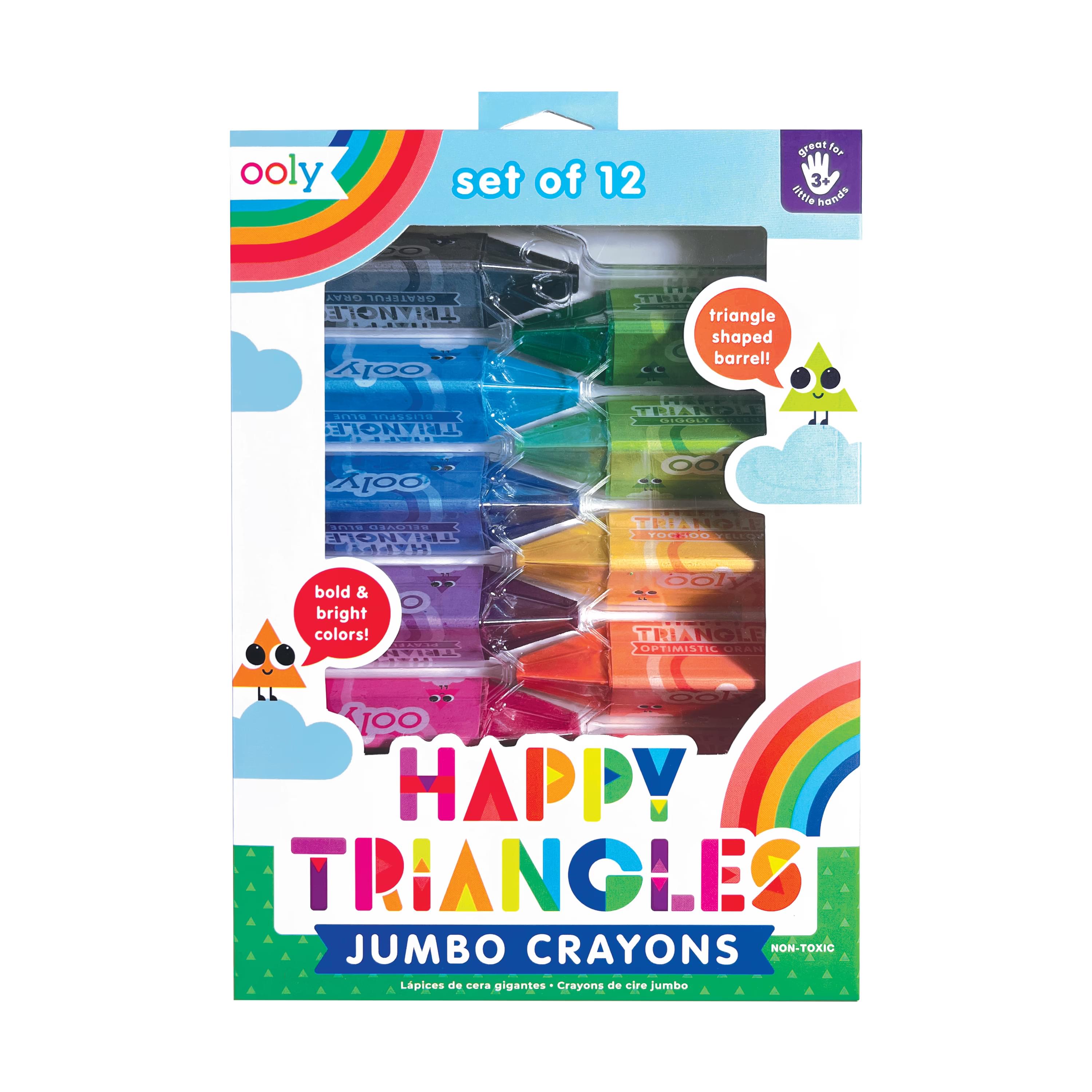 Foto 5 | Crayones Jumbo Ooly Happy Triangles Juego de 12 Piezas