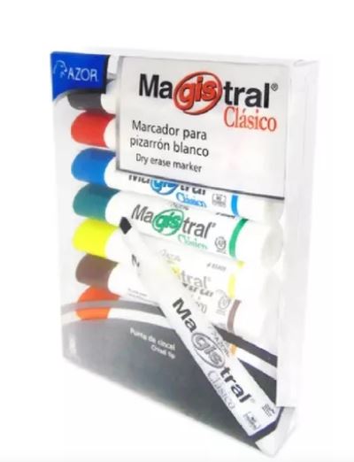 Foto 2 pulgar | Set Marcadores Para Pizarron Blanco Magistral Azor 8 Colores