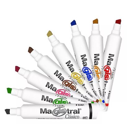Foto 4 pulgar | Set Marcadores Para Pizarron Blanco Magistral Azor 8 Colores