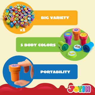 Foto 4 | Juego De Sellos Joyin, 100 Unidades, Surtidos, Para Niños, Con Tinta Automática, 50 Diseños - Venta Internacional.