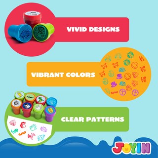 Foto 5 | Juego De Sellos Joyin, 100 Unidades, Surtidos, Para Niños, Con Tinta Automática, 50 Diseños - Venta Internacional.