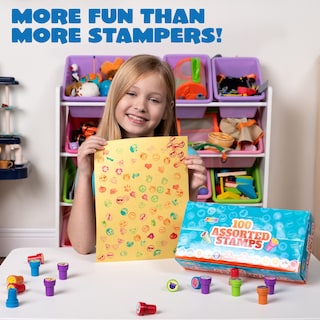 Foto 6 | Juego De Sellos Joyin, 100 Unidades, Surtidos, Para Niños, Con Tinta Automática, 50 Diseños - Venta Internacional.
