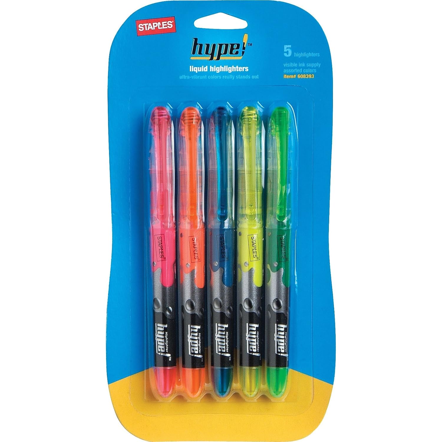 Foto 2 pulgar | Iluminadores Líquidos Staples Hype! Punta De Cincel, Surtido, 15 Cajas - Venta Internacional.