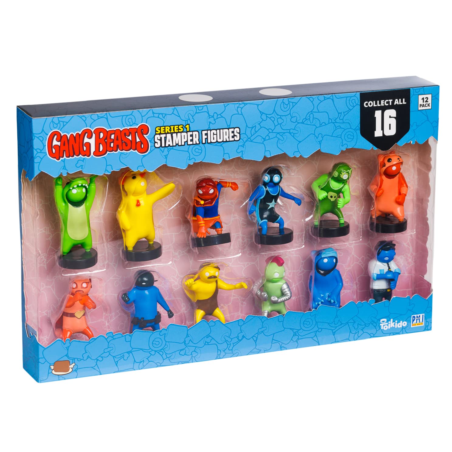Stampers P.m.i. Gang Beasts Para Niños, Juego De 12 Unidades, 16 Sellos - Venta Internacional.