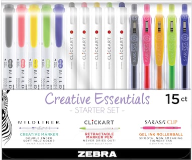 Foto 1 | Set De Papelería Zebra Pen Creative Essentials, Paquete De 15 - Venta Internacional.