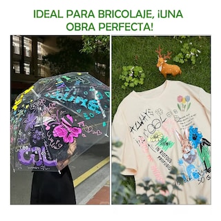 Foto 4 | 48pcs Colores Marcadores Punta Plumones De Marcador Acrílico Pincel Estuche Amarillo
