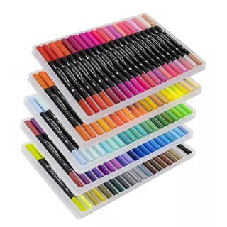 Foto 2 | 100 Colores Plumones Doble Punta Pencil, Laspang Marcadores A Base De Agua