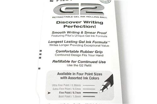 Foto 8 pulgar | Bolígrafos De Gel Pilot G2 Premium Con Punta Fina De 0,7 Mm, Color Negro, X2 - Venta Internacional.