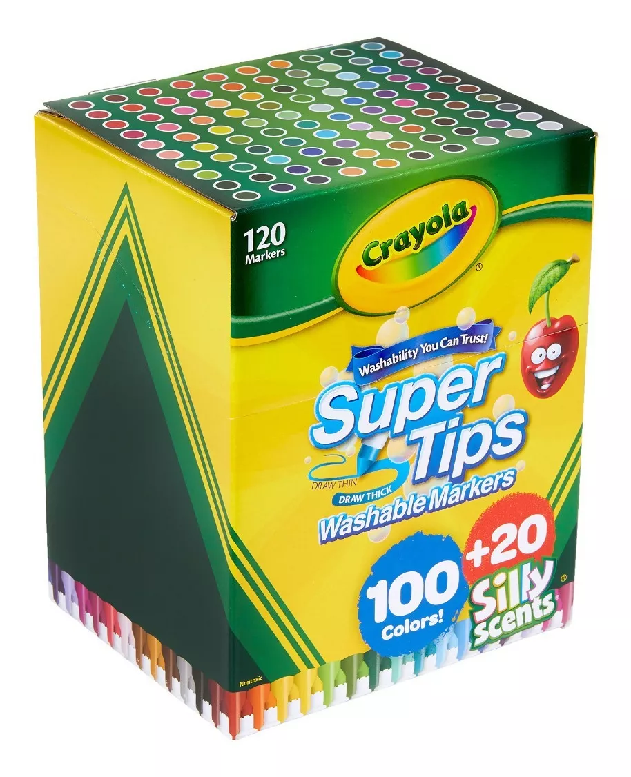 Foto 2 pulgar | Plumones Crayola Supertips 100 + 20 Doodle Scents