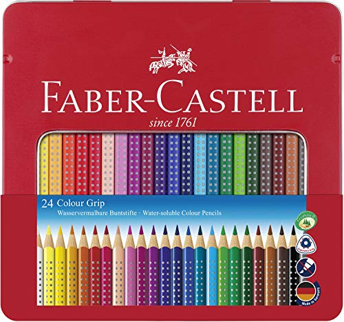 Estuche De 24 Colores Para Lápices De Colores Faber-castell Grip 2001 - Venta Internacional.