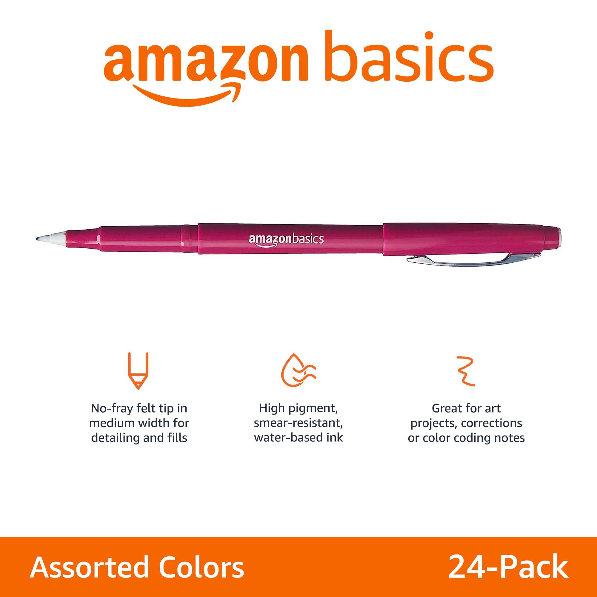 Foto 3 pulgar | Marcadores Amazon Basics de 24 Piezas-Venta Internacional