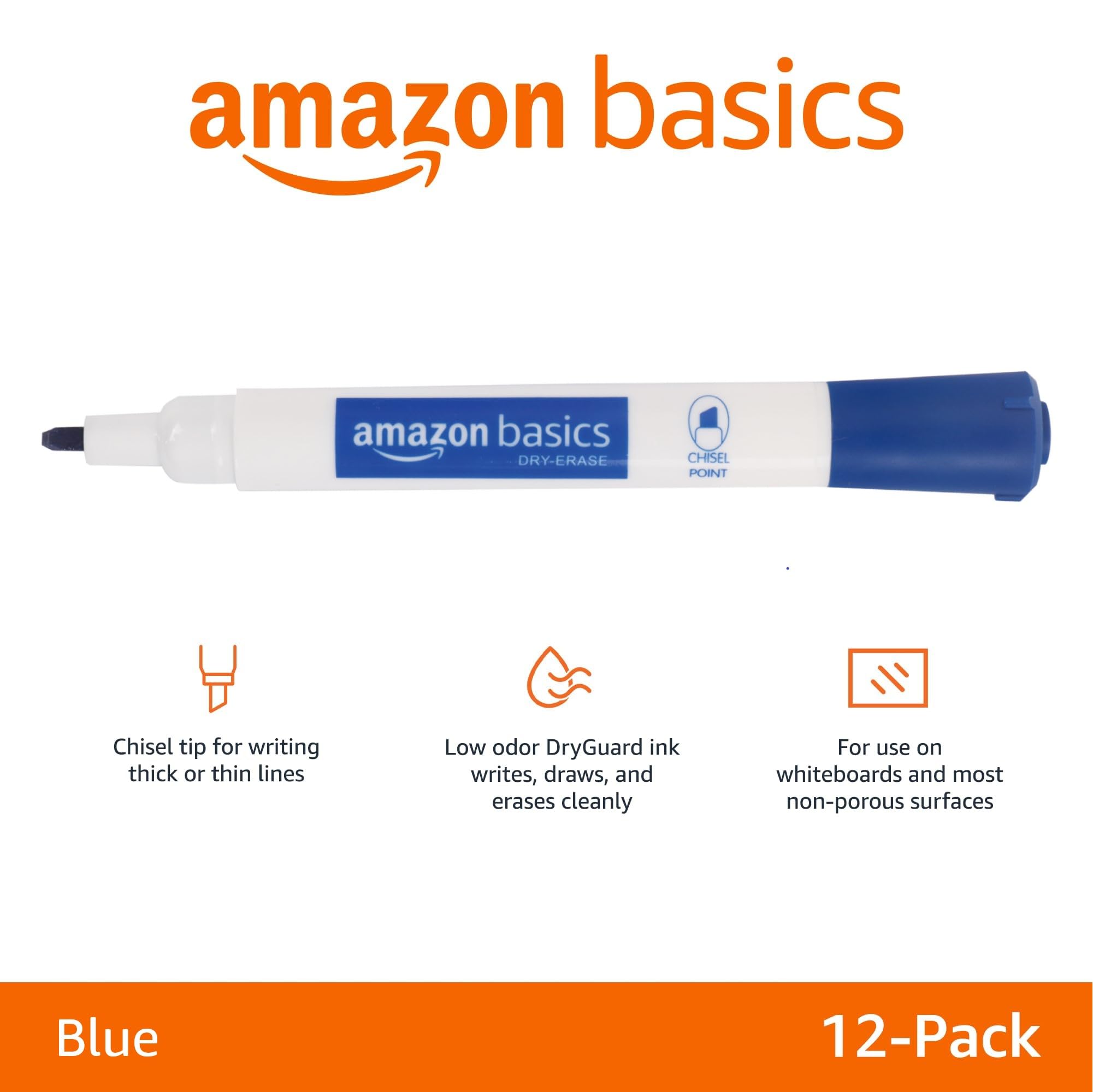 Foto 3 pulgar | Rotuladores de Borrado en Seco Amazon Basics Paquete de 12 - Venta Internacional