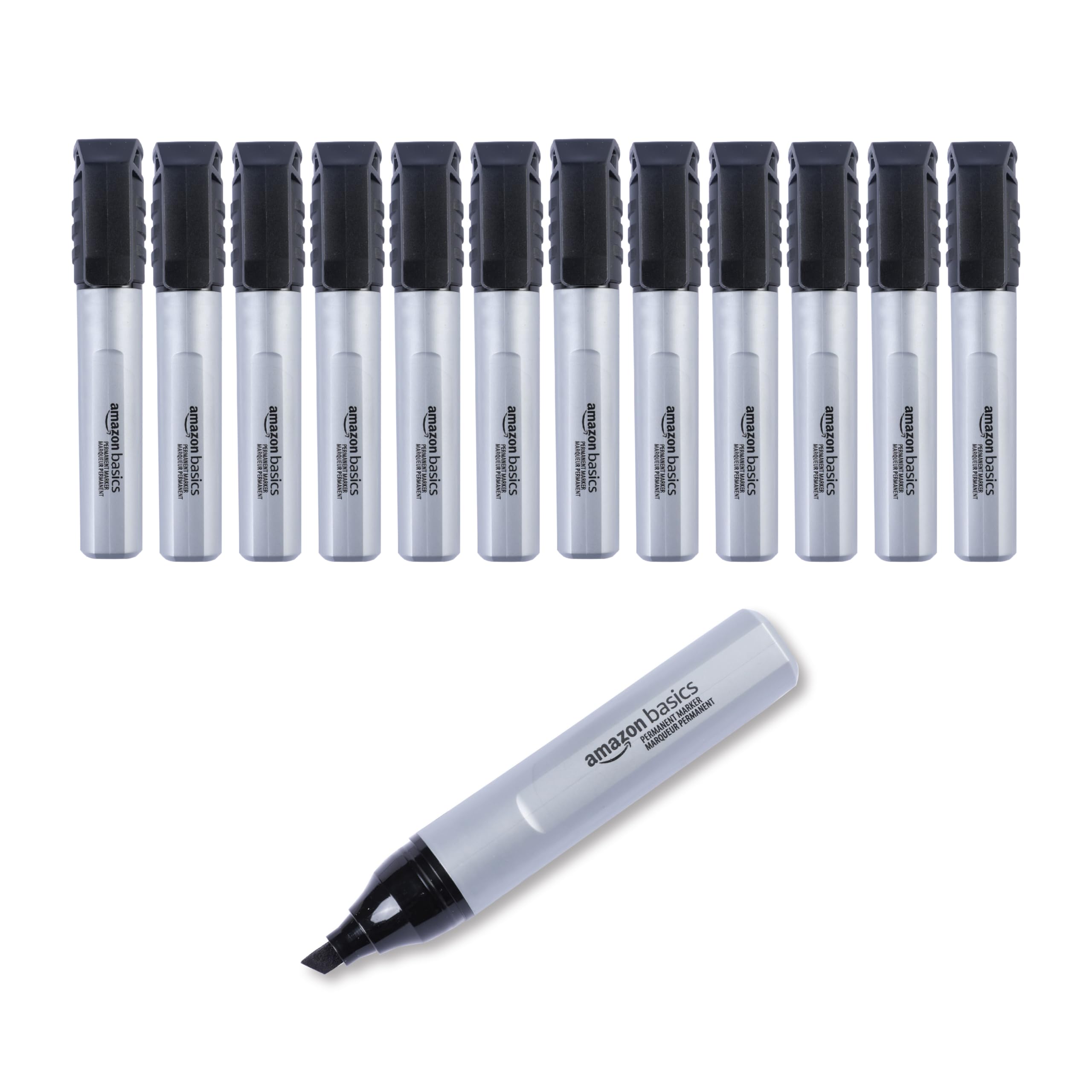 Rotuladores Permanentes Amazon Basics Negro Paquete de 12 - Venta Internacional