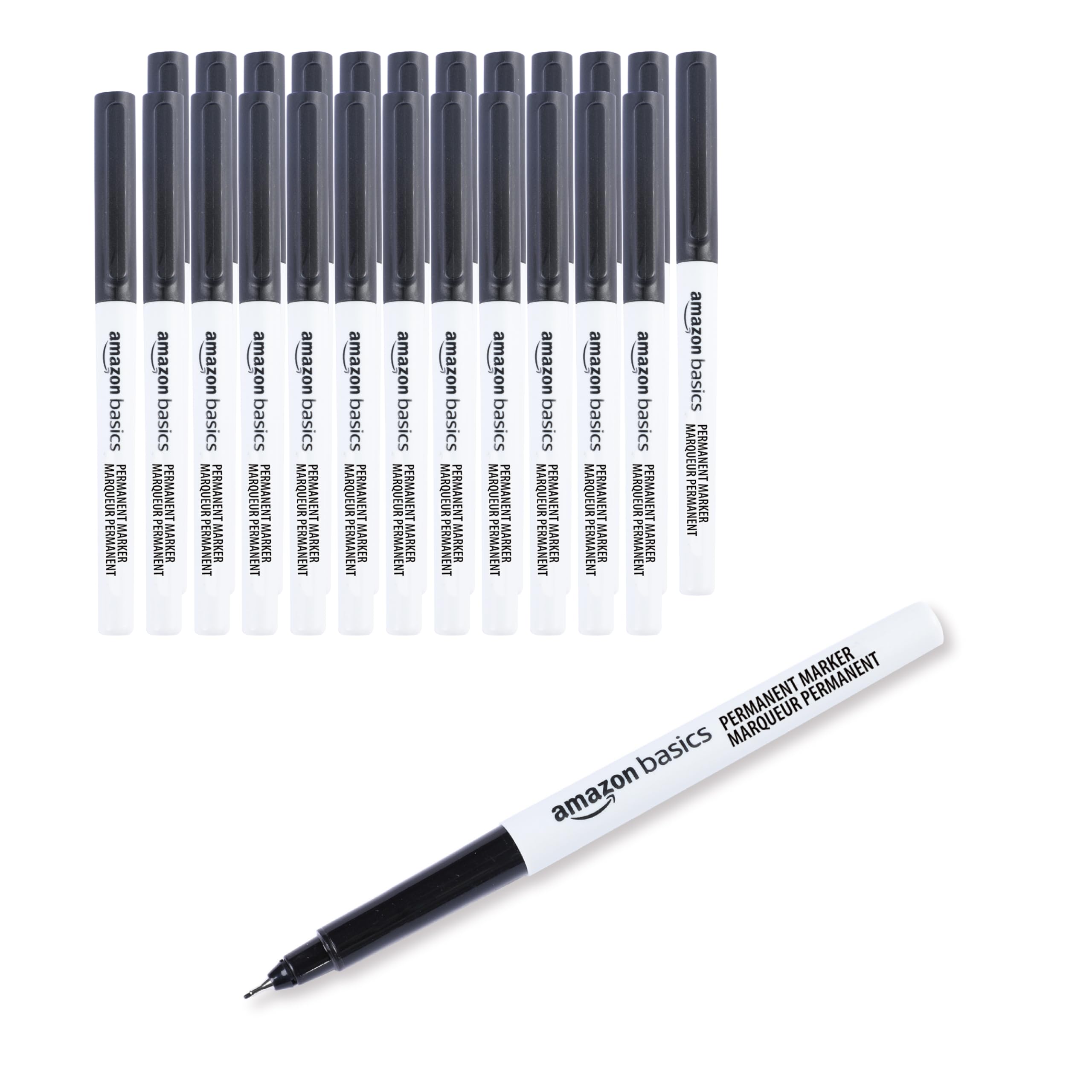 Foto 1 | Rotuladores Permanentes Amazon Basics Ultra Fine Point Black Paquete de 24 - Venta Internacional