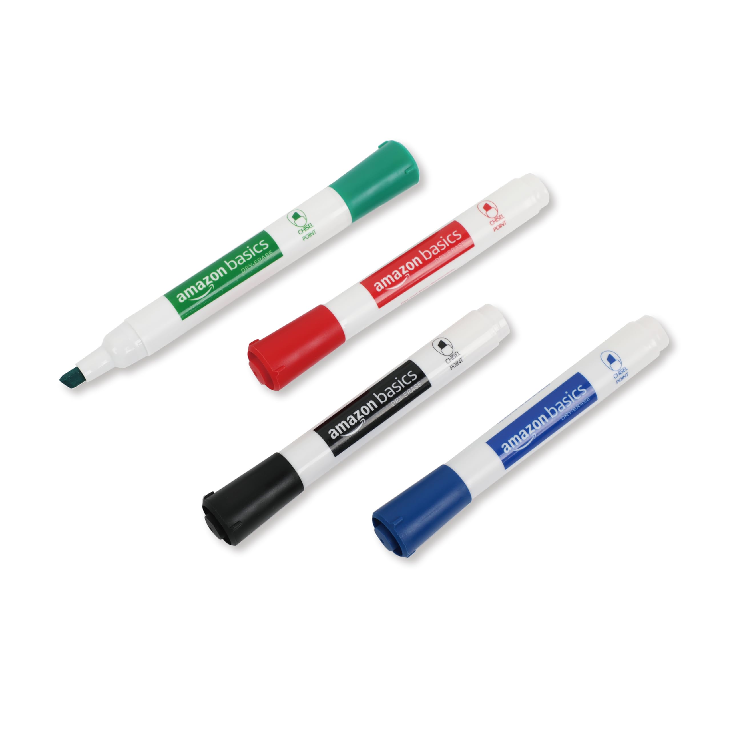 Foto 4 | Plumones para Pizarrón Blanco de Borrado en Seco Amazon Basics Bajo Olor Paquete de 4 - Venta Internacional