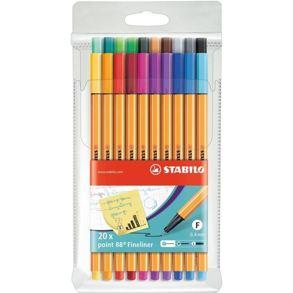 Foto 1 | Cartera Fineliner Stabilo Point 88 De 20 Colores Surtidos - Venta Internacional.