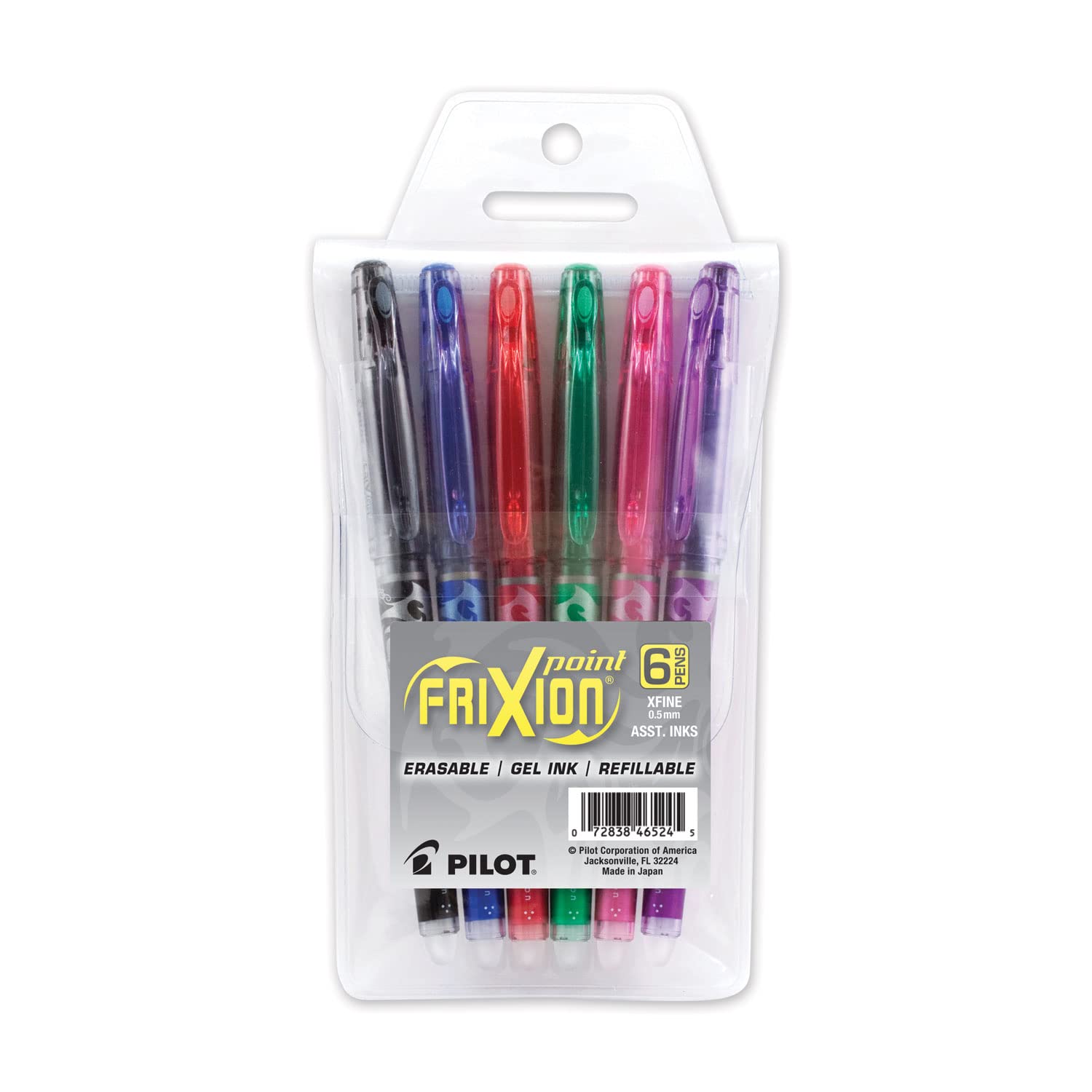 Bolígrafos De Tinta De Gel Pilot Frixion Point, 0,5 Mm, Extrafinos, Paquete De 6 - Venta Internacional.