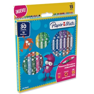 Foto 1 | Rotuladores Paper Mate Con Plumas O Rotuladores De Doble Punta, Grosor 15 - Venta Internacional.