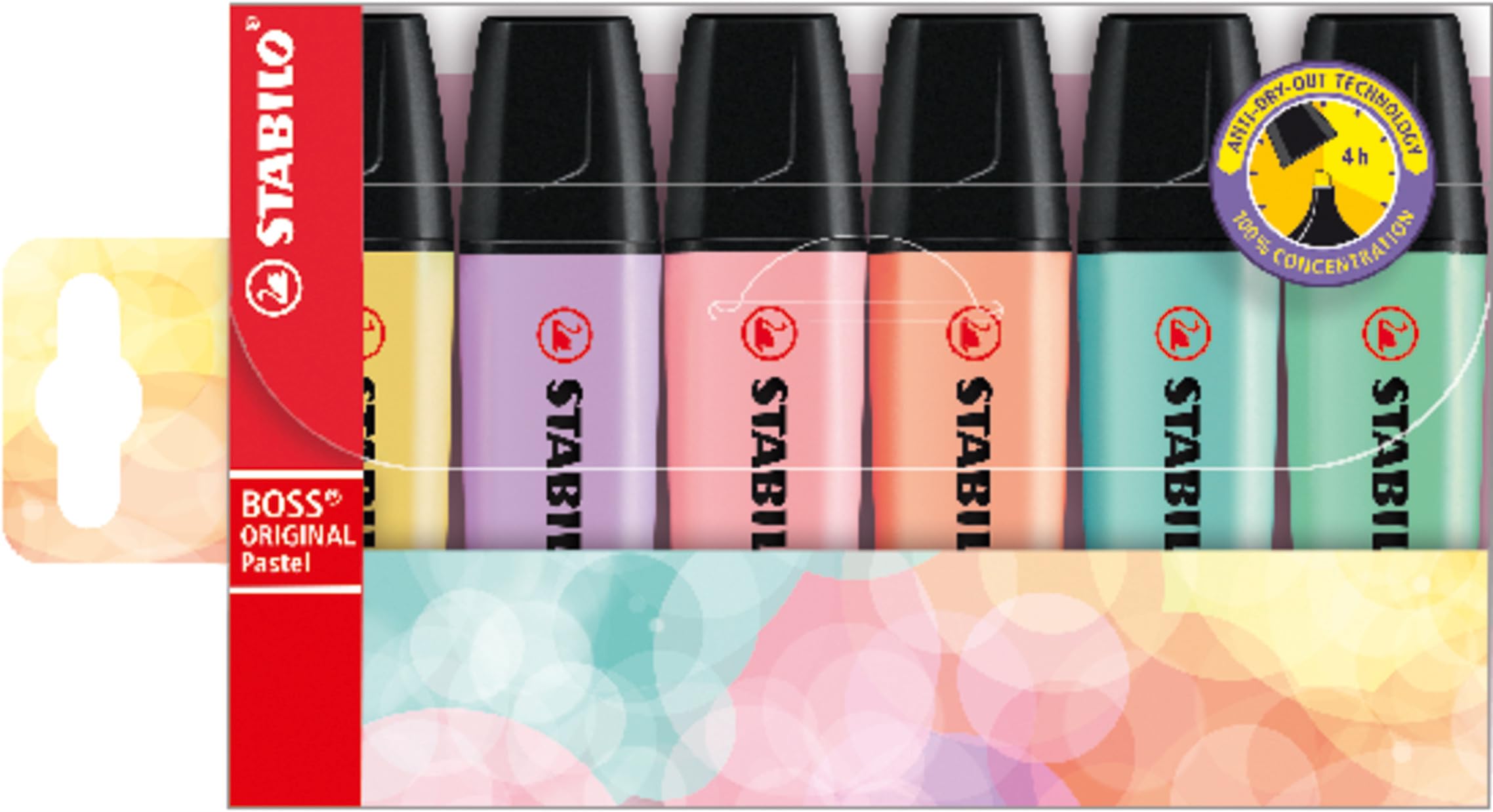 Rotulador Stabilo Boss Original Pastel, Paquete De 6 - Venta Internacional.