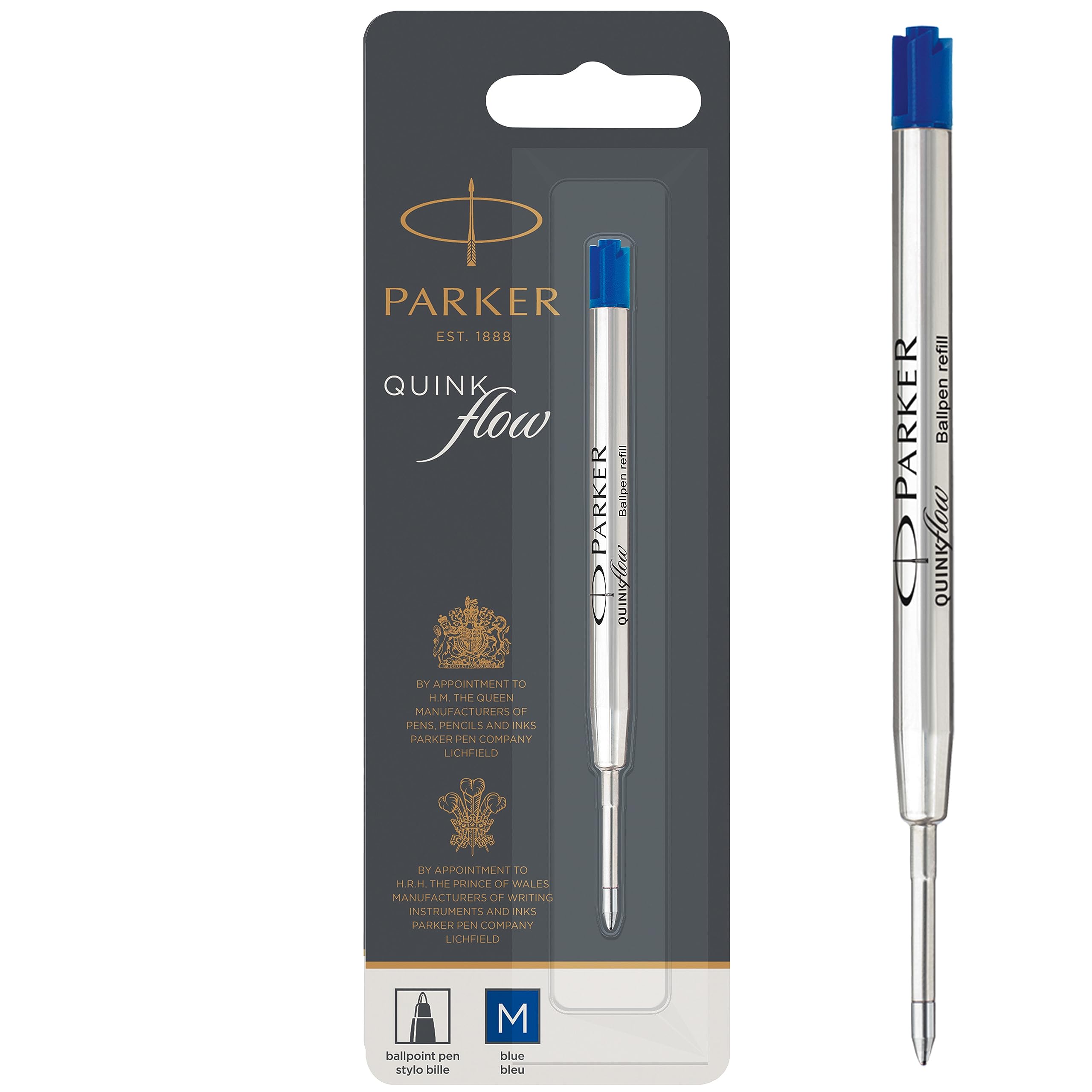 Cartuchos De Recarga De Tinta Para Pluma Estilográfica Parker Quink Long Blue - Venta Internacional.