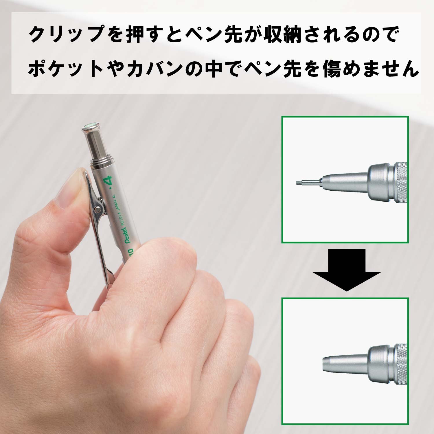 Foto 4 | Lápiz De Dibujo Mecánico Pentel Graph Gear 1000 De 0,4 Mm - Venta Internacional.