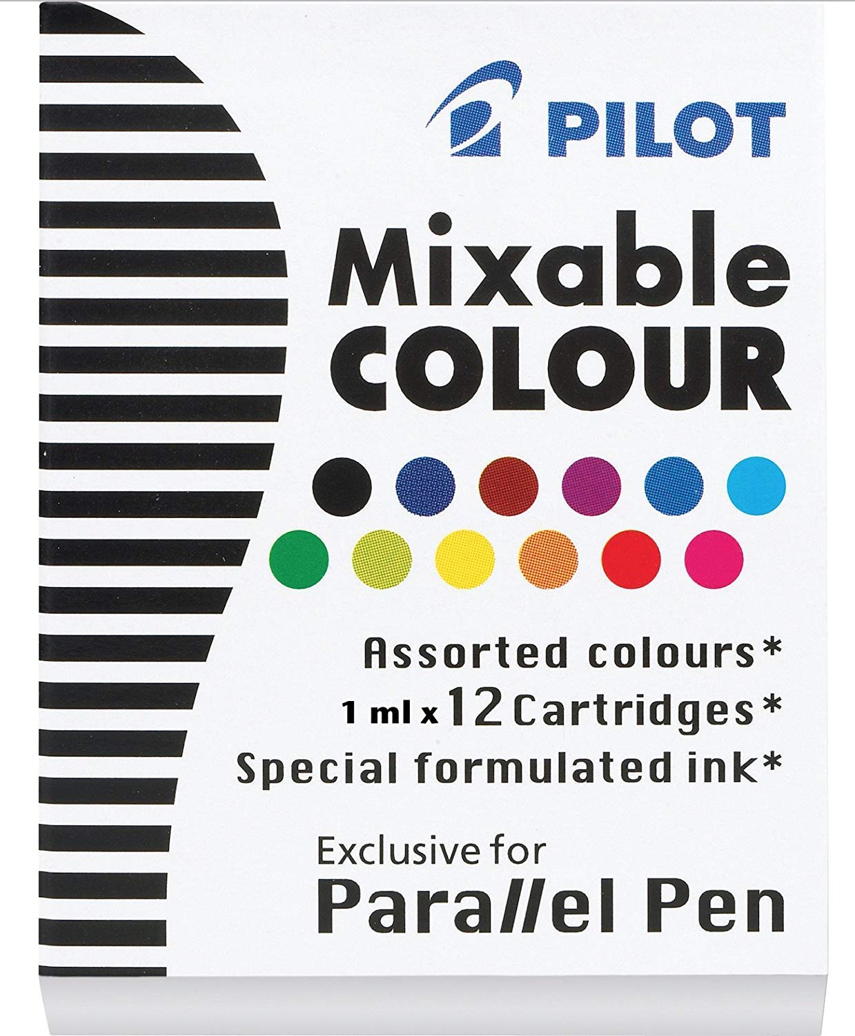 Recambios De Tinta Pilot Parallel Mixable Color Para Caligrafía, Paquete De 12 - Venta Internacional.