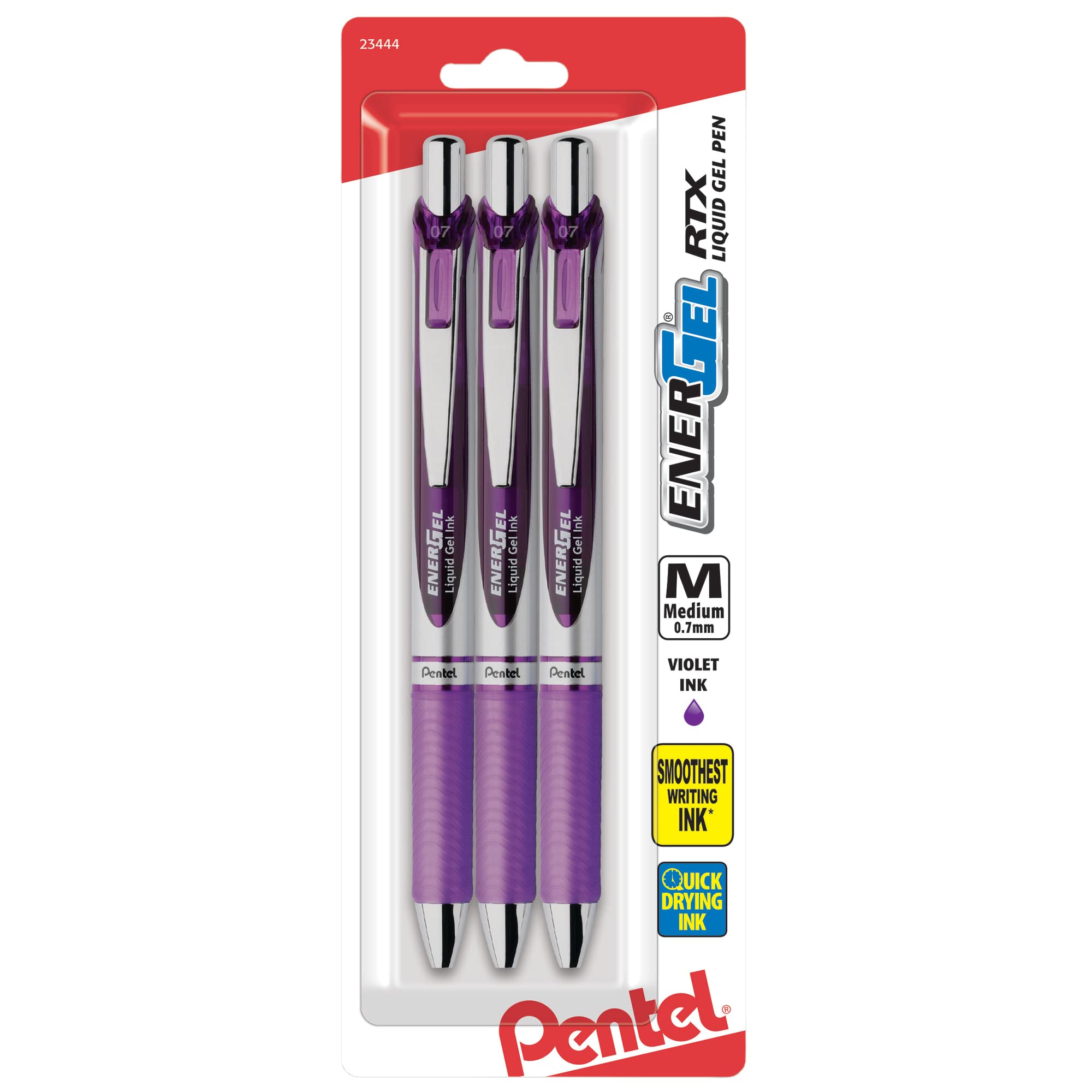 Bolígrafos De Gel Pentel Energel Deluxe Rtx De 0,7 Mm, Punta Mediana, X3 - Venta Internacional.