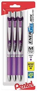 Foto 7 | Bolígrafos De Gel Pentel Energel Deluxe Rtx De 0,7 Mm, Punta Mediana, X3 - Venta Internacional.