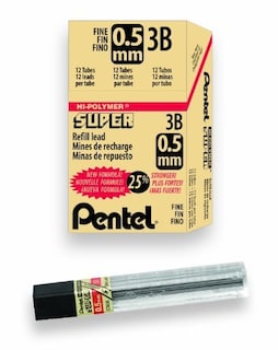 Foto 1 | Recarga De Plomo Pentel Super Hi-polymer 0,5 Mm Fine 3b 144 Unidades - Venta Internacional.