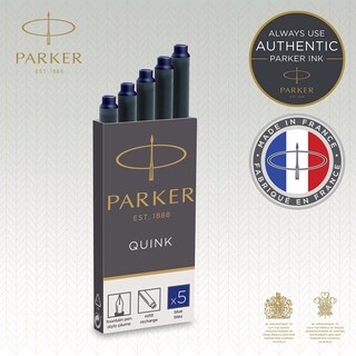 Foto 2 | Recambio Para Pluma Estilográfica Parker Quink, Paquete De 5 Unidades, Tinta Azul - Venta Internacional.